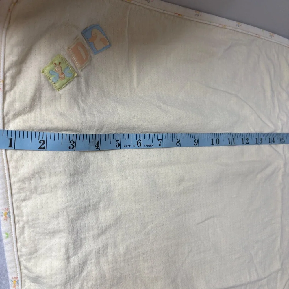 Lemon Frog Baby Blanket‎ Blocks Applique Soft Yellow One Size